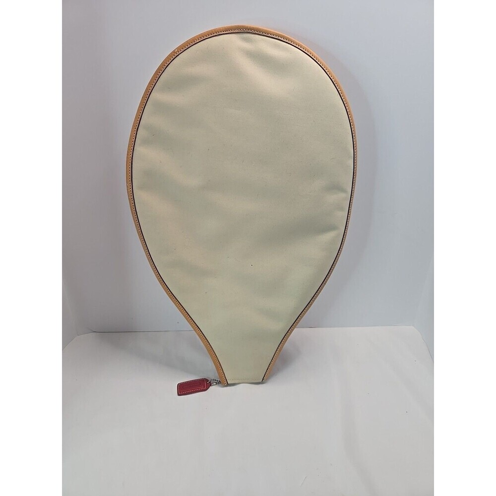 Coach Tennis Racket Case Canvas & Leather Style 7758 - Picture 6 of 15